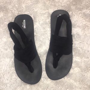 Black straps sandals